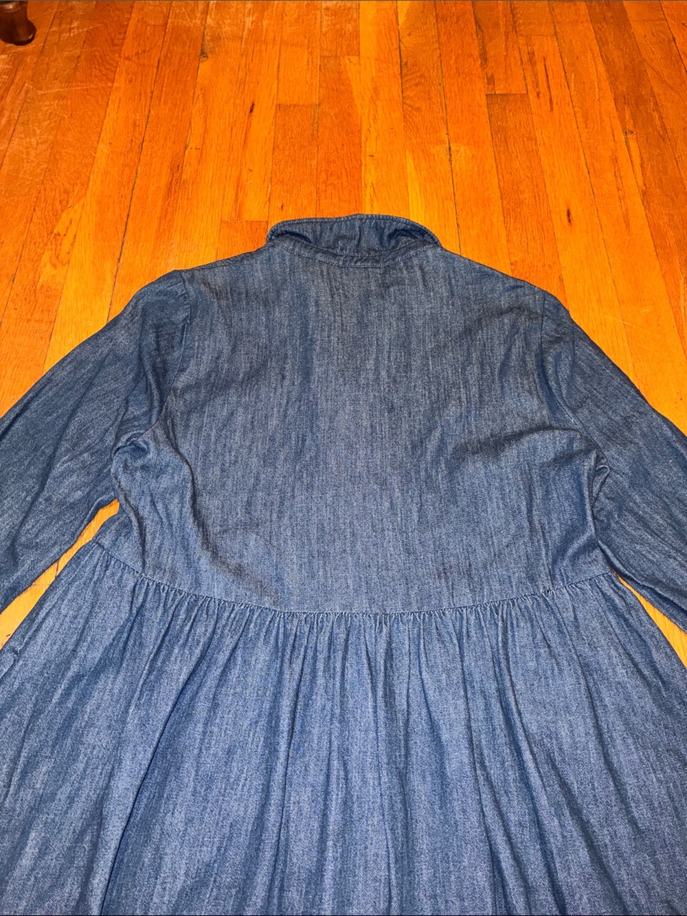 Boden Denim Long Sleeve A-Line Shirt Dress in Dark Wash Blue, Women’s size 10 - Picture 12 of 15